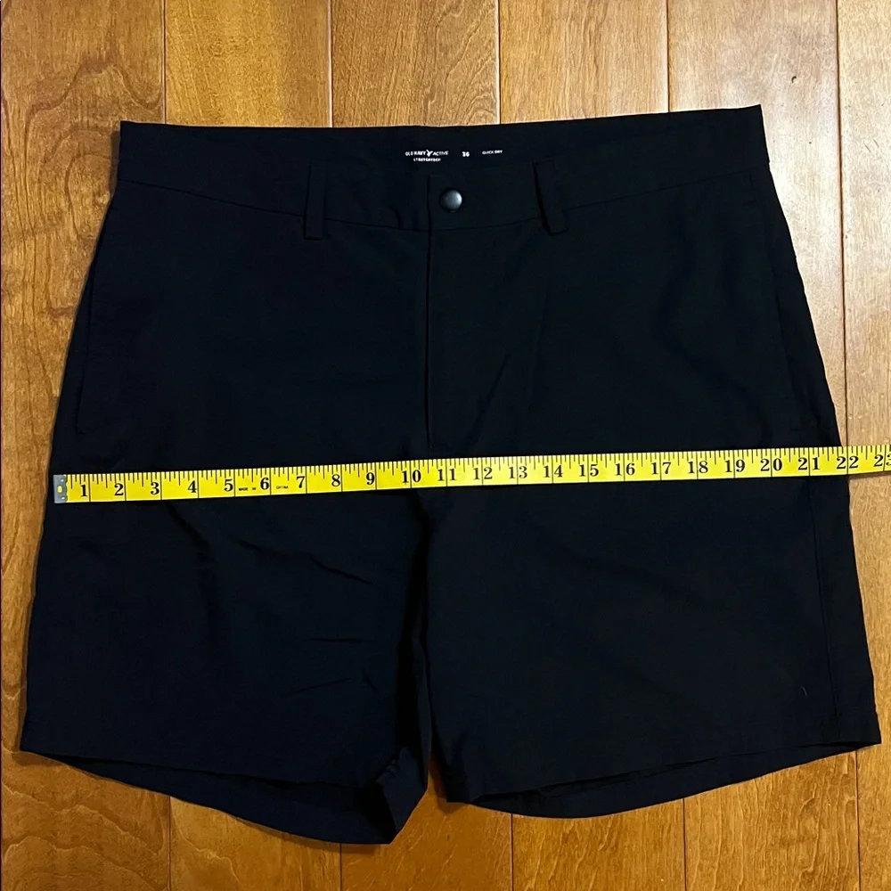 Old Navy Active Quick Dry Black Shorts Mens 36 Stretch Athletic Gym Casual